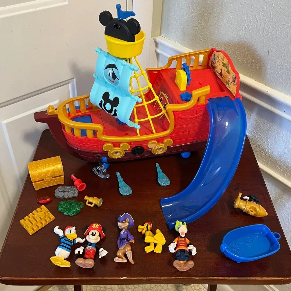 Disney Junior Mickey Mouse Funhouse Treasure Adventure Pirate Ship - Picture 1 of 10
